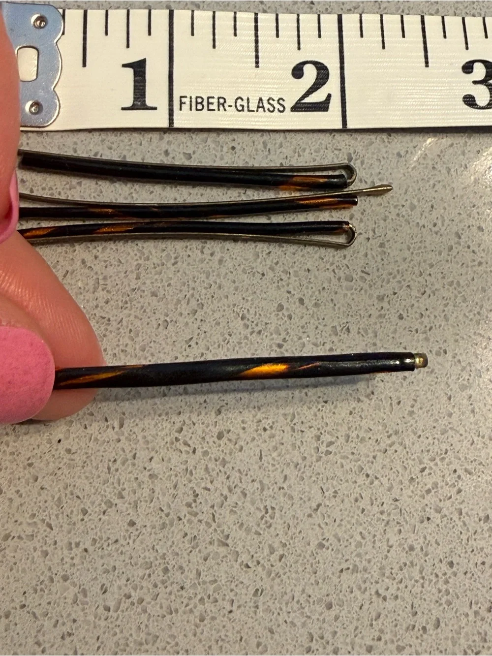 4 Tortoiseshell Bobby Pins - Black with Amber Highlights